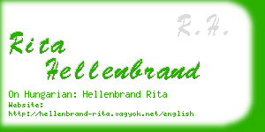 rita hellenbrand business card